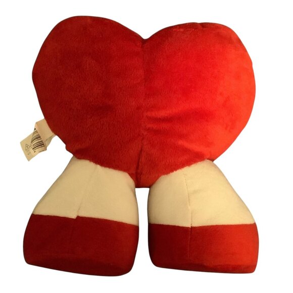 Valentine’s Day Heart-Shaped Plush Stuffed Toy Smiling Face Heart Details 10” - Picture 4 of 5